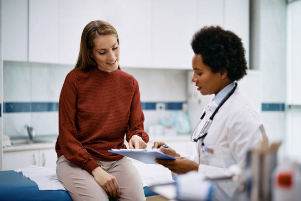 Internal medicine doctor with patient